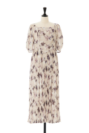 Blurring Pleated Long Dress
