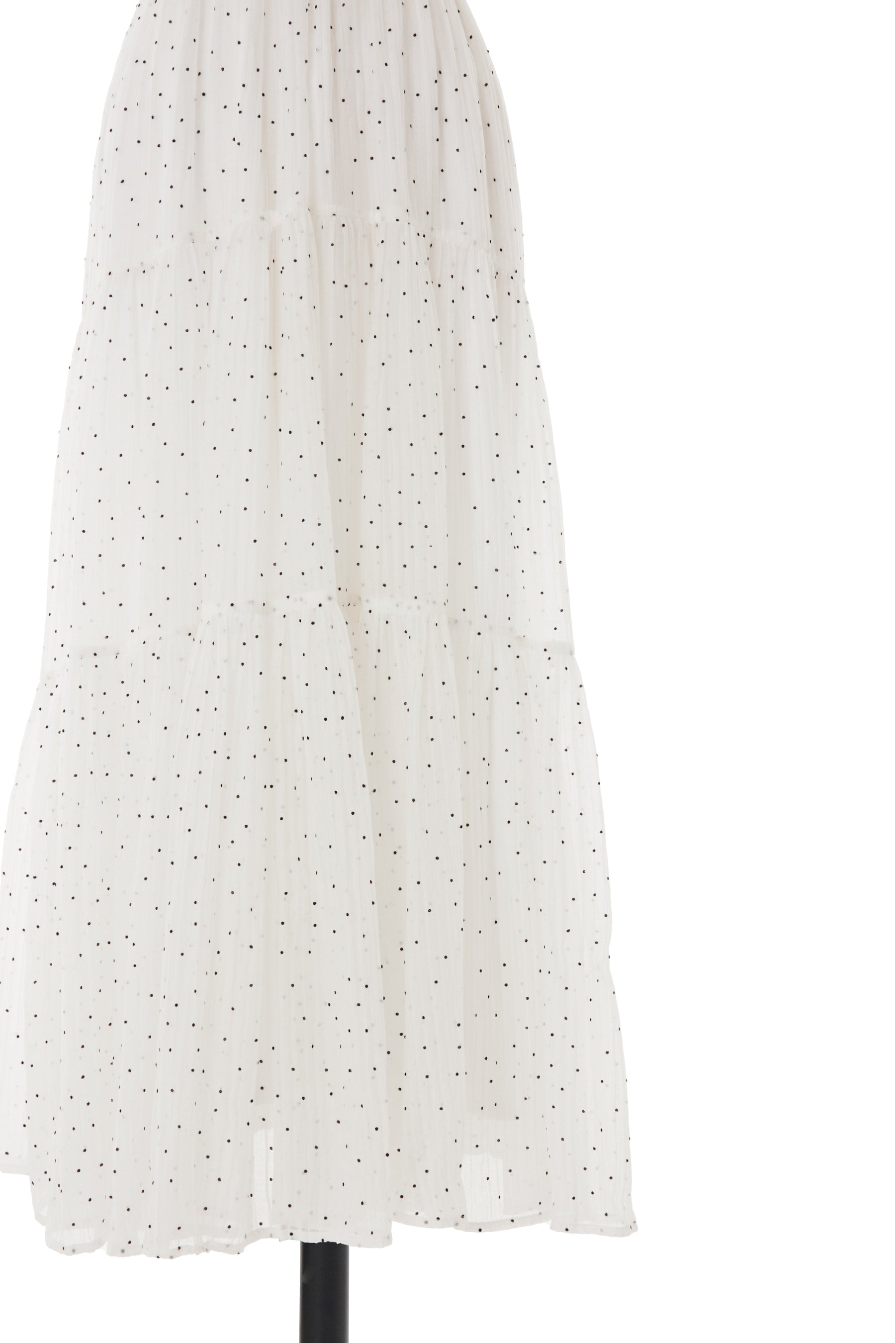 Herlipto Tiered Polka-Dot Long Dress - ロングワンピース