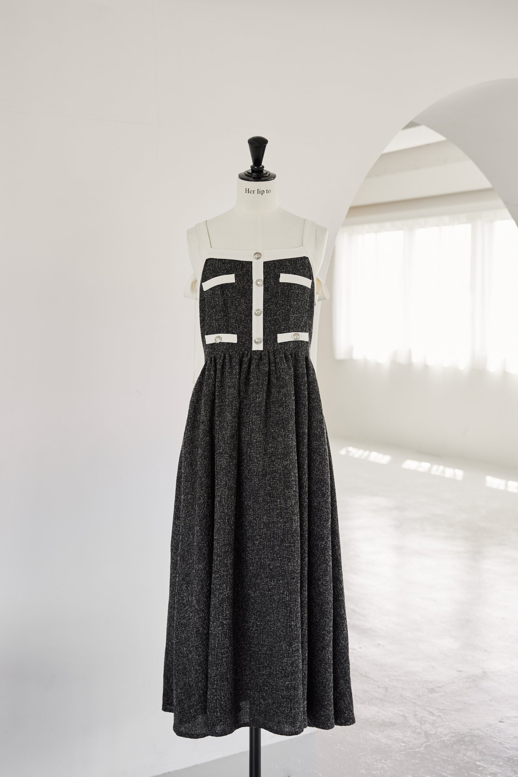 herlipto Verona Tweed Long Dress-