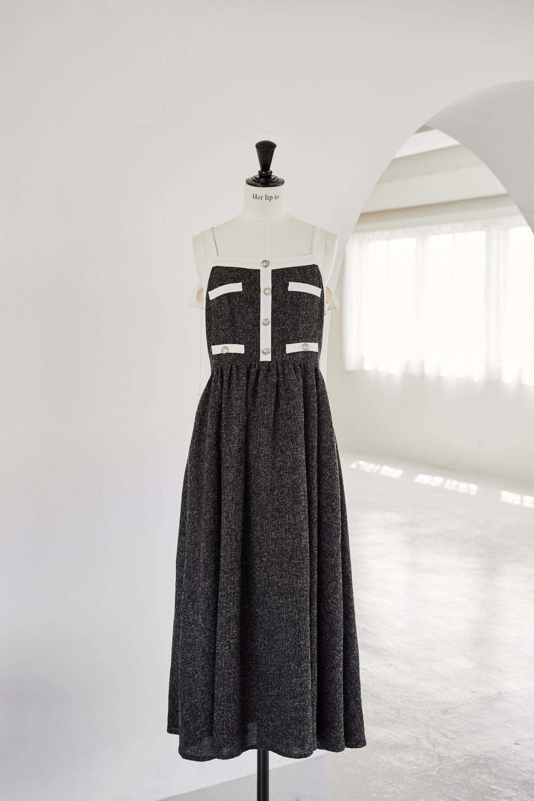 Her lip to / Verona Tweed Long Dress