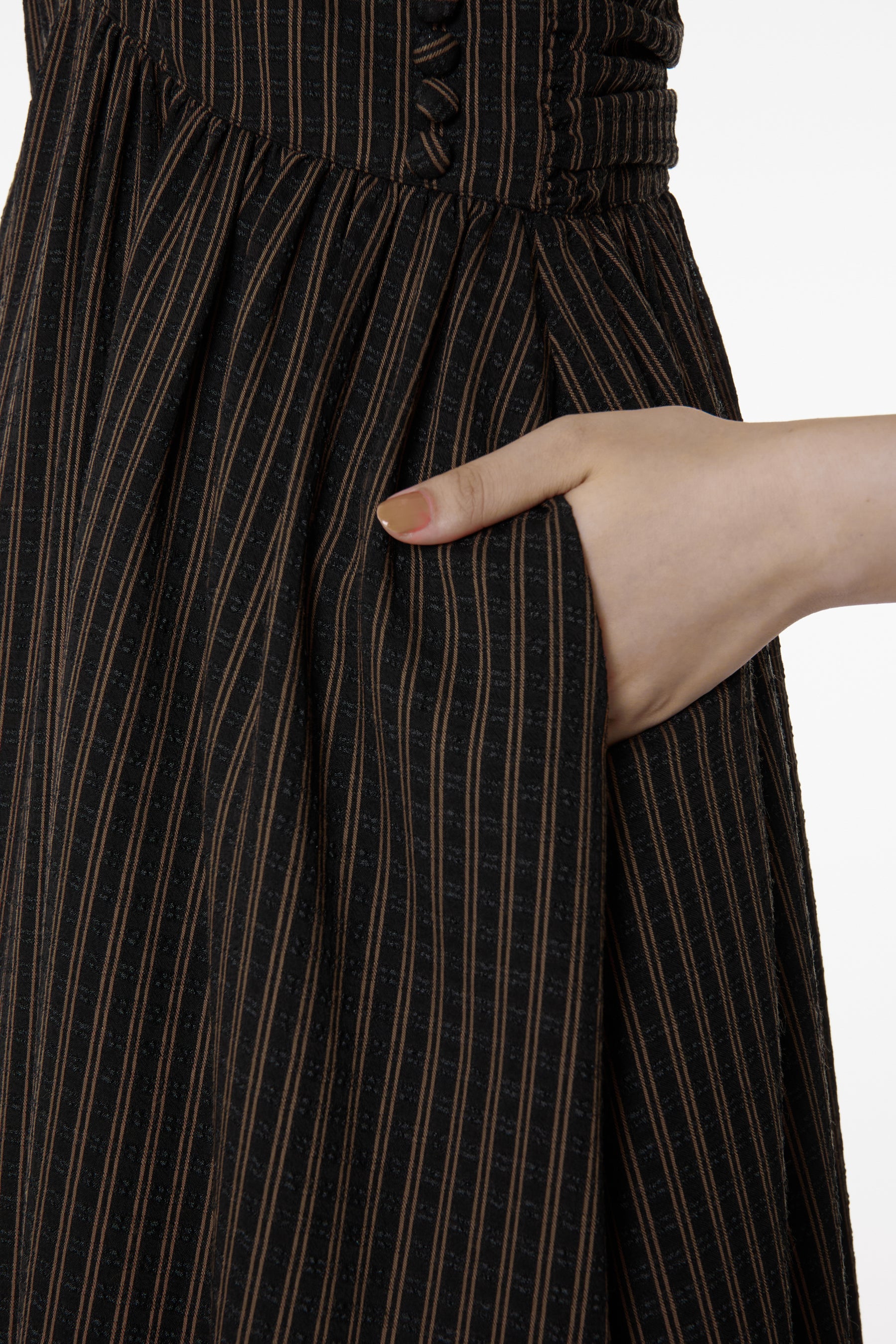 Striped midi dress