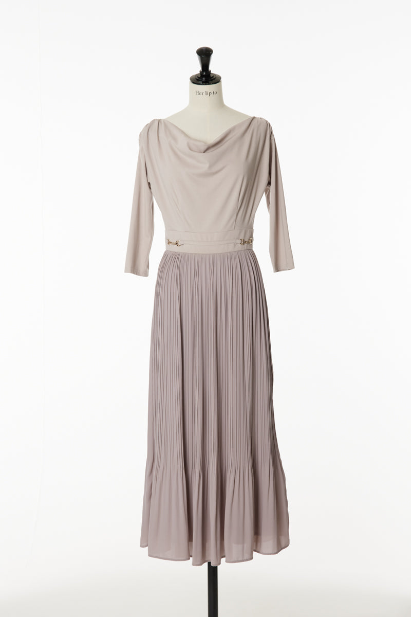 正規品　HLT Perugia Drape Neck Pleated Dress