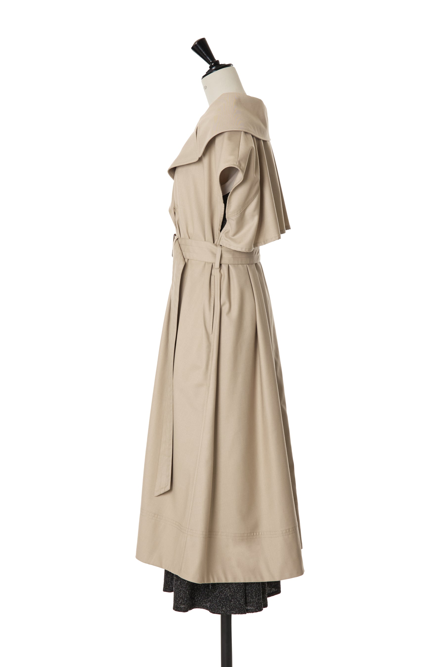 新色】Sleeveless Twill Trench Dress