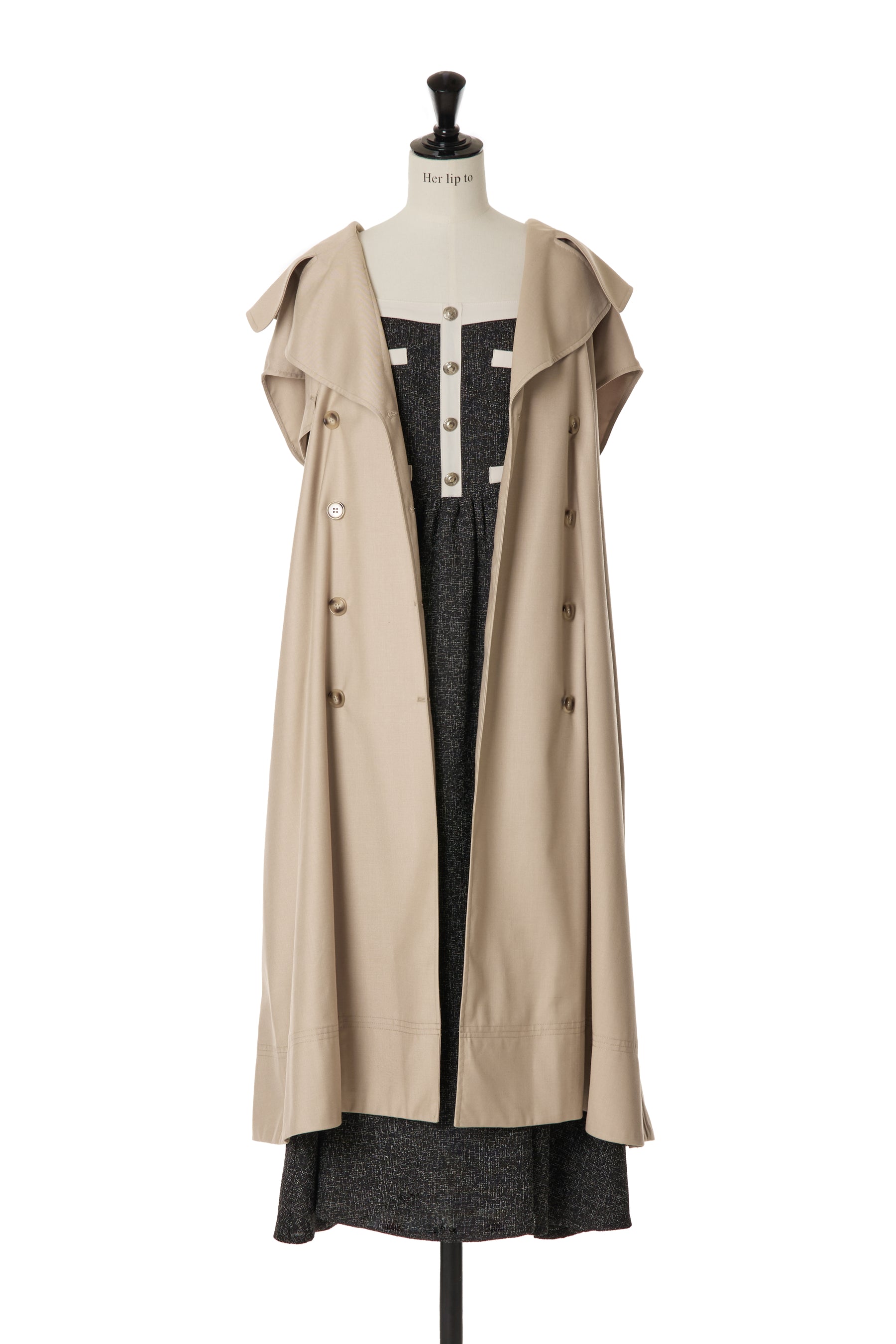 Herlipto Sleeveless Twill Trench Dress - トレンチコート