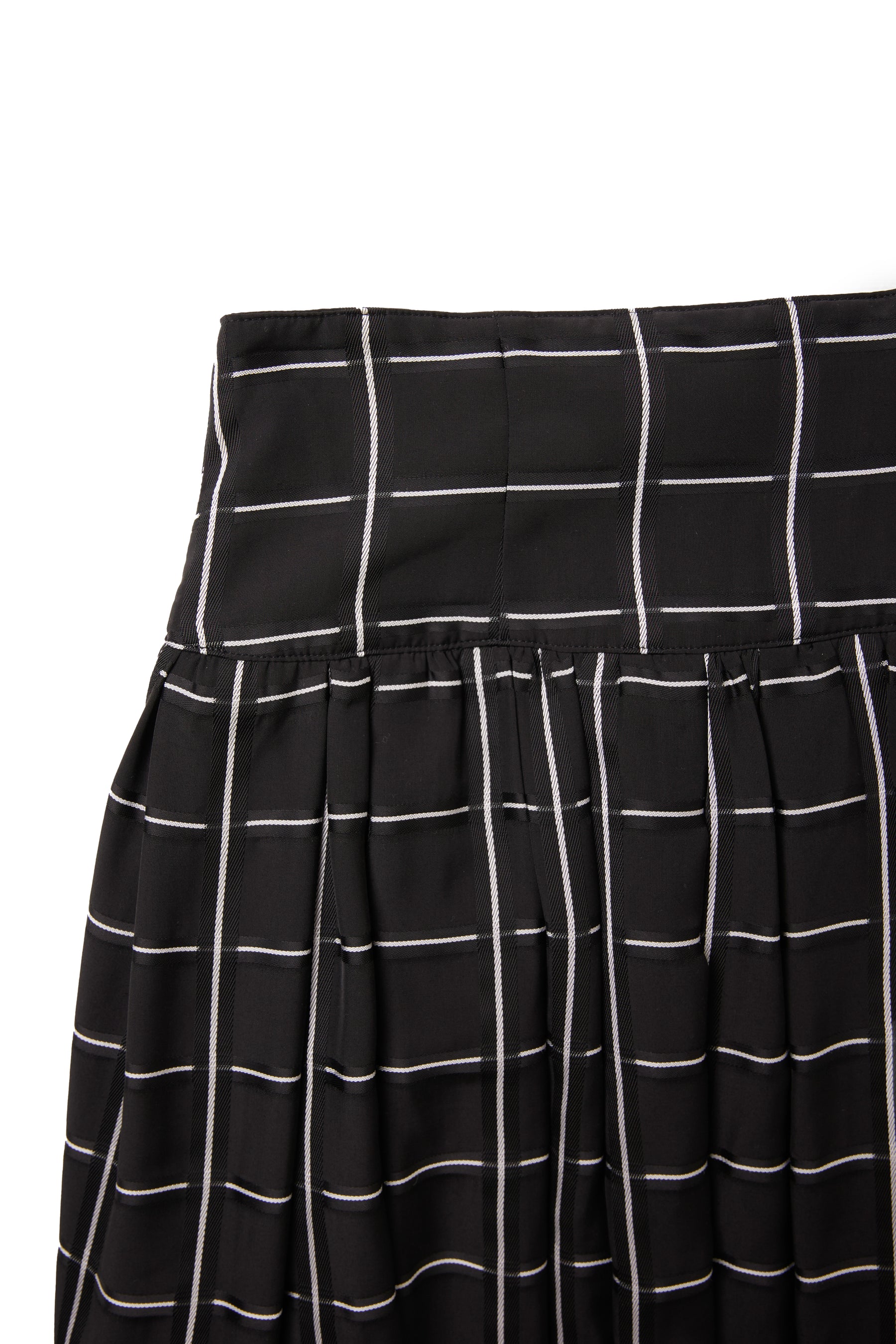 Checked Jacquard Volume Skirt