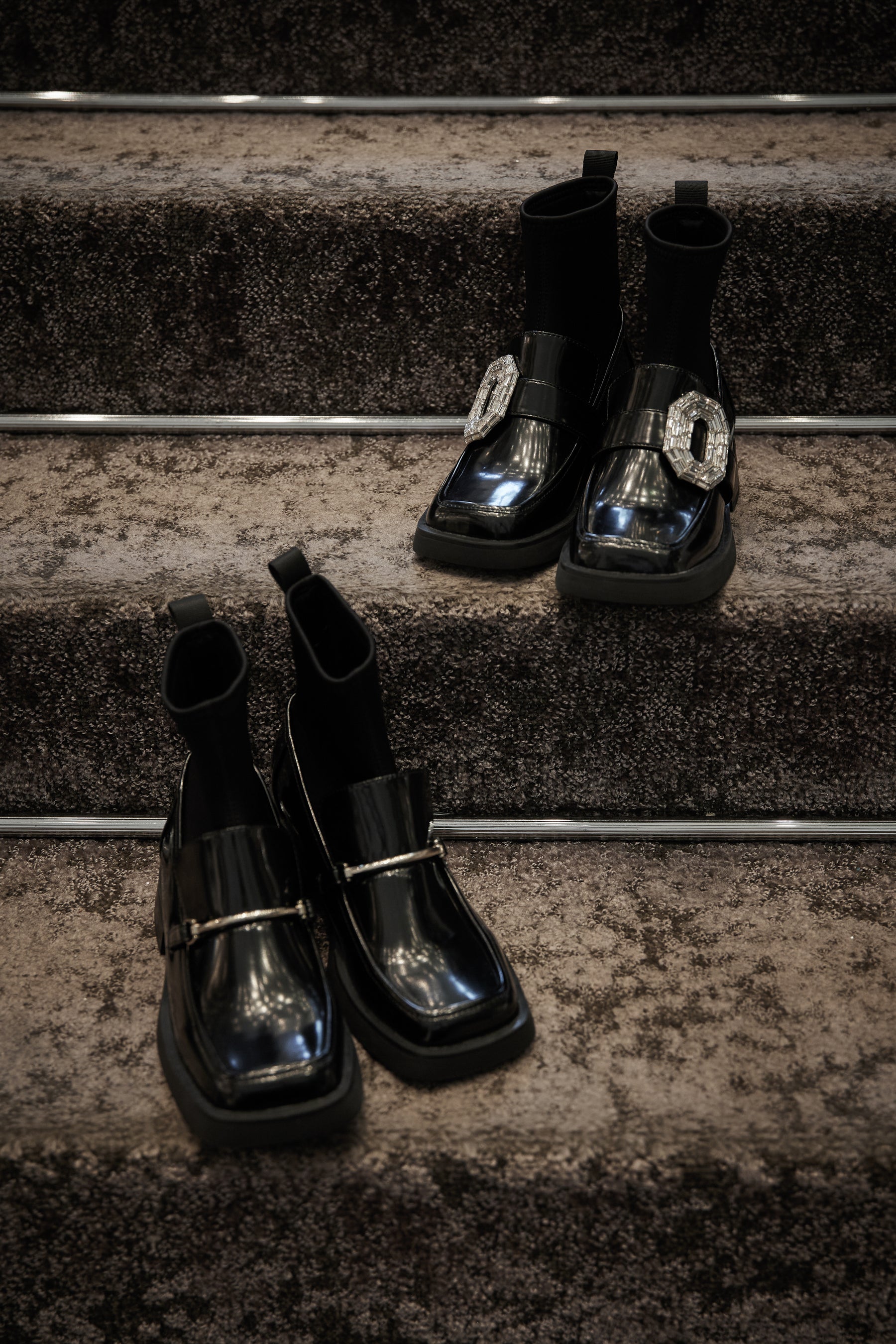 宜しくお願い致しますSquare Toe Loafer Boots 37