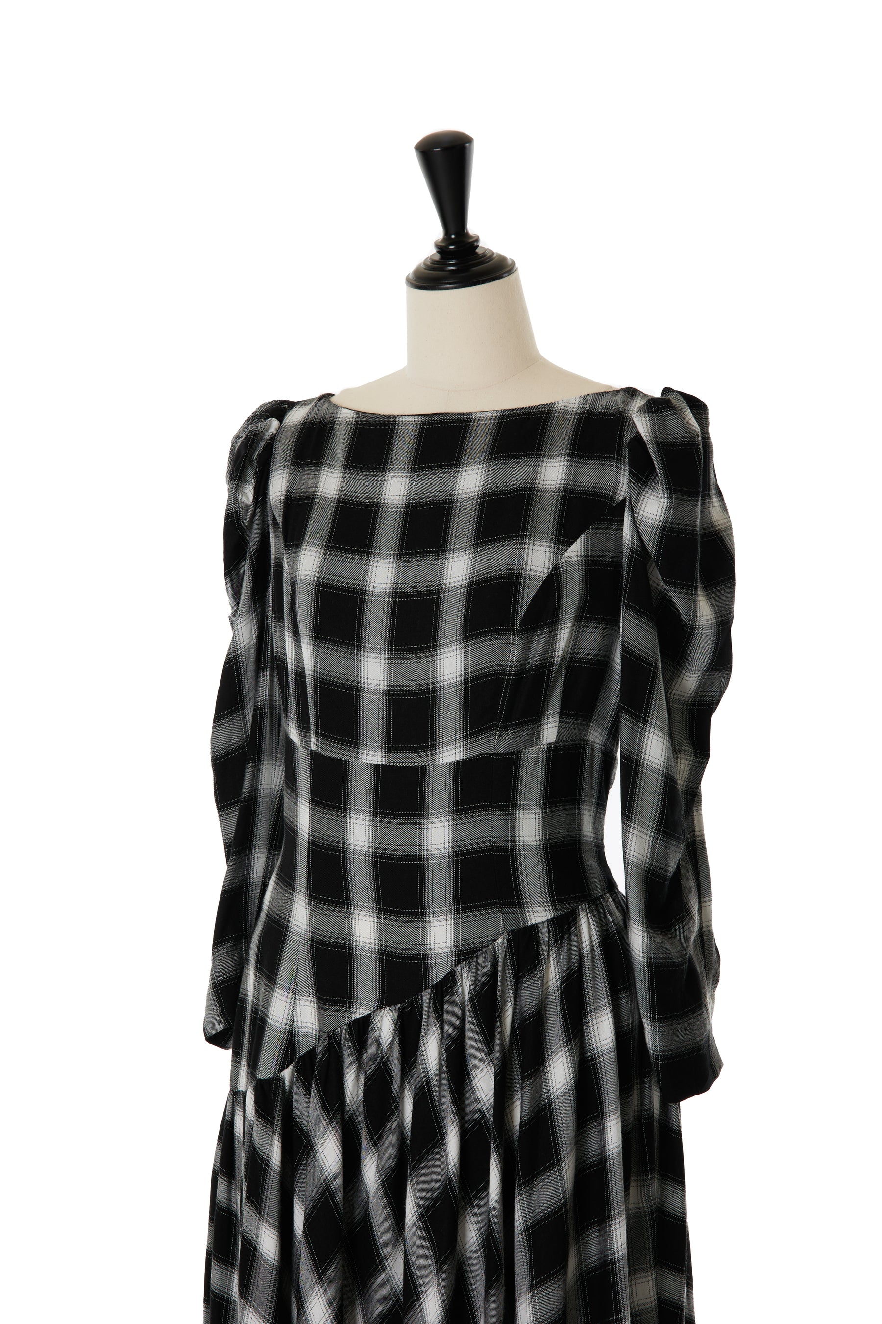 新品】 herlipto Roanne Over Check Dress - ロングワンピース