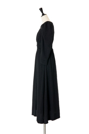 Jacquard Cut-Out Chiffon Dress