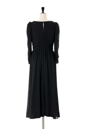 Jacquard Cut-Out Chiffon Dress