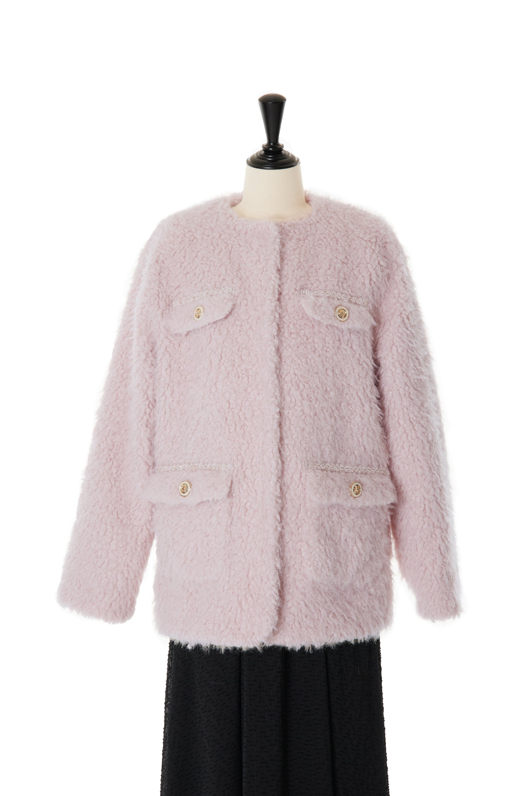 herlipto Royal Faux Fur Coat ピンク Sサイズ - アウター