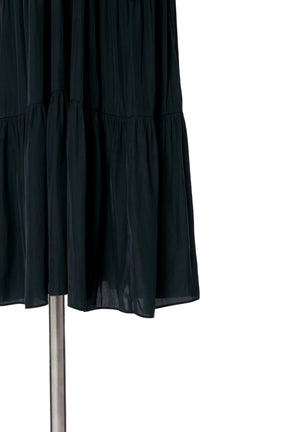 Side Bow Satin Long Dress