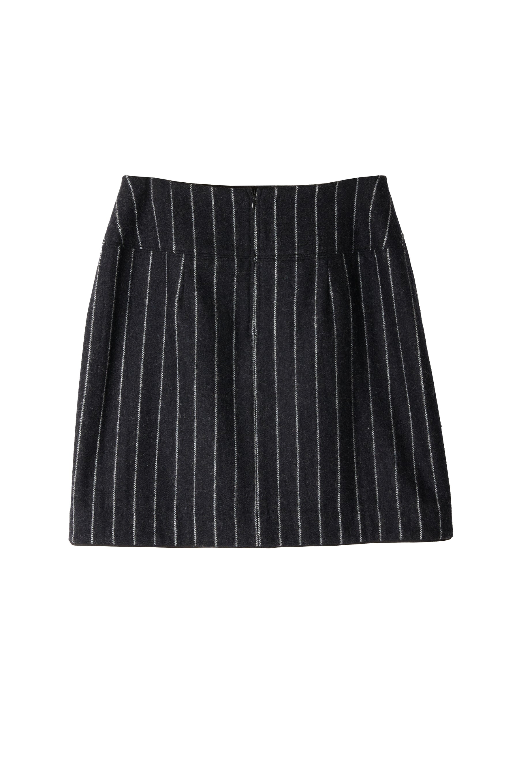 HerLipTo Over Check Wool-Blend Skirt-