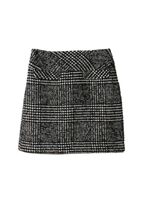 Herlipto Hemingway Check Tweed Skirt