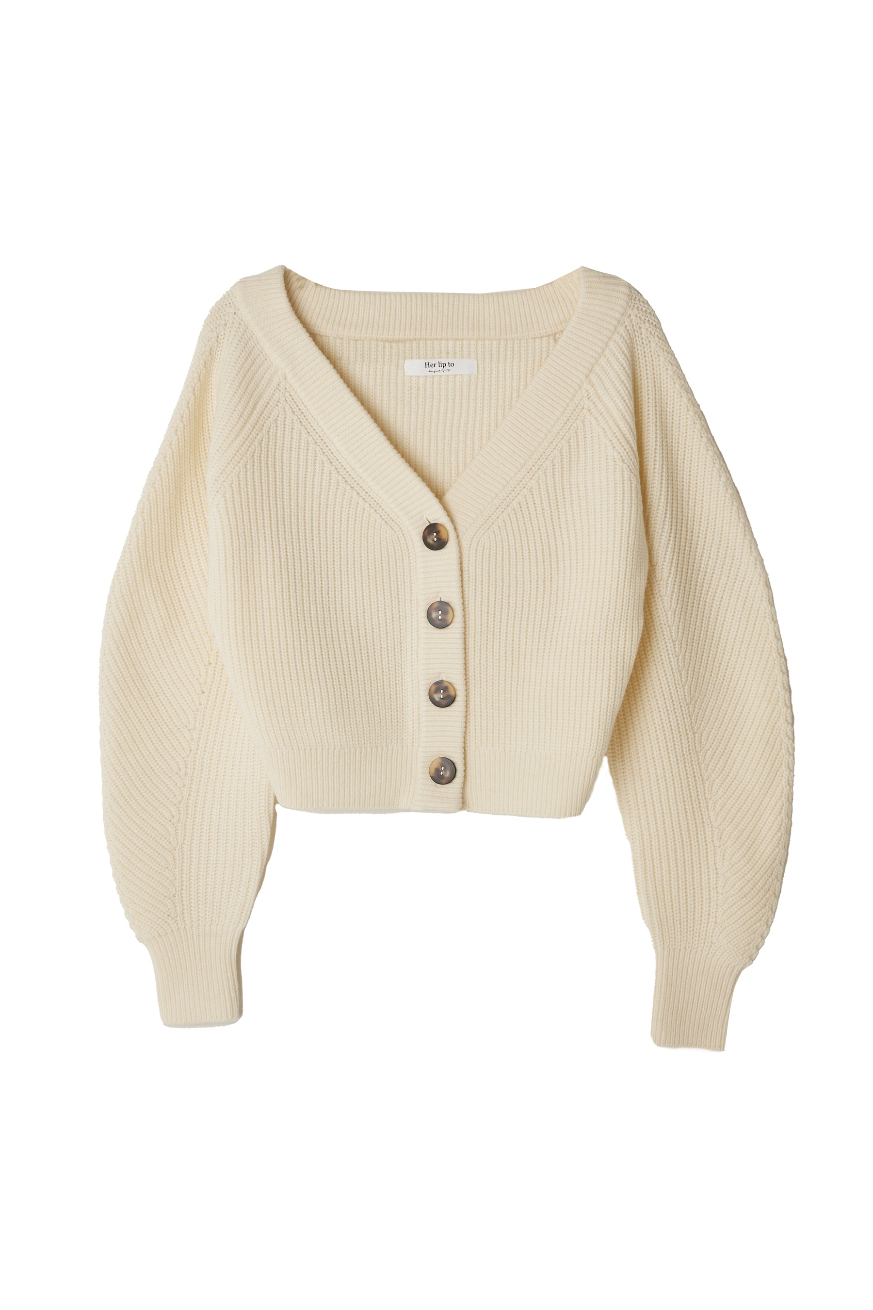 Her lip to Essential Wool-Blend Cardigan