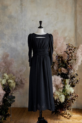Jacquard Cut-Out Chiffon Dress