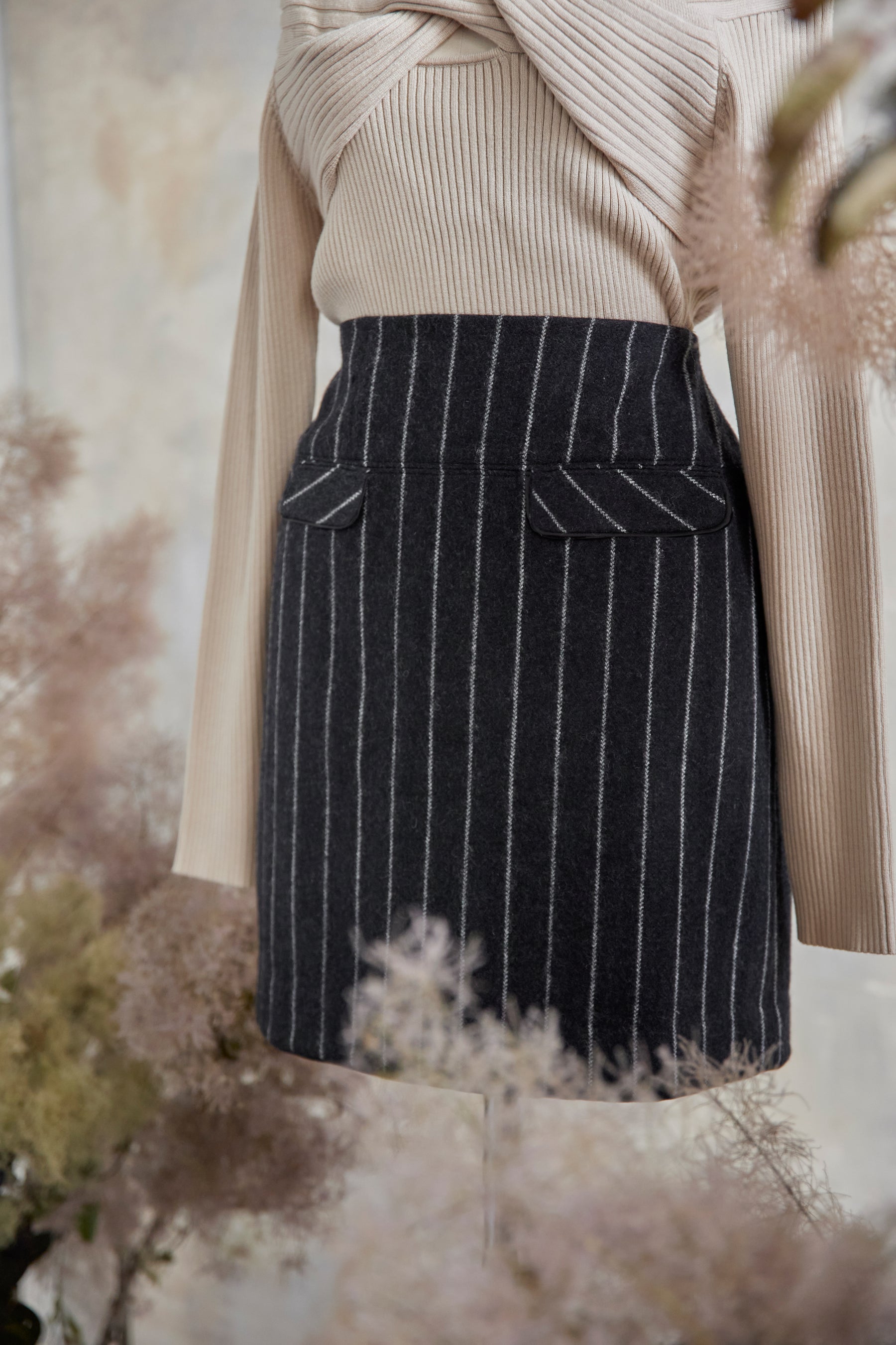 Hemingway Wool-Blend Skirt