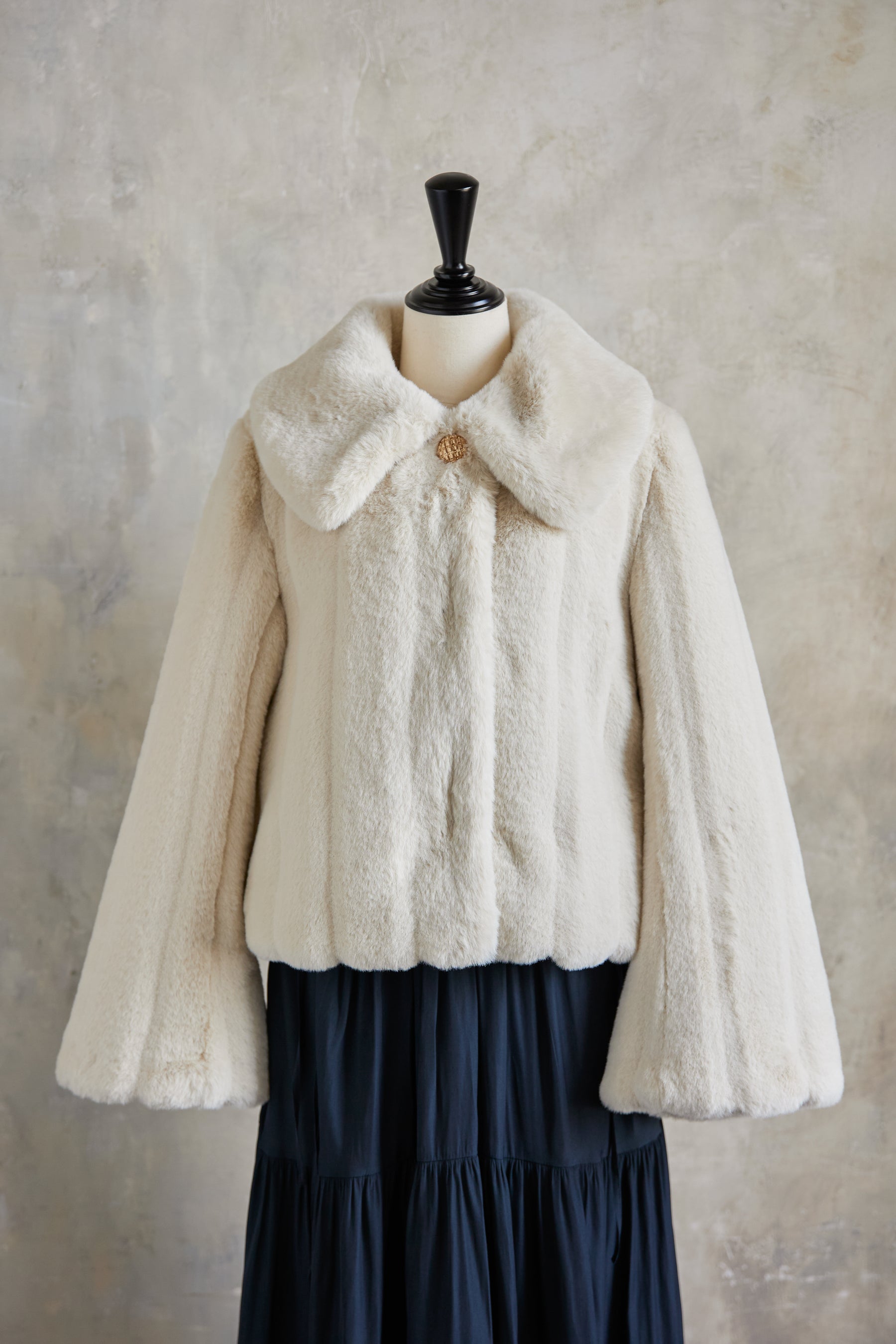 rose mocha / rich brown】Winter Love Faux Fur Coat