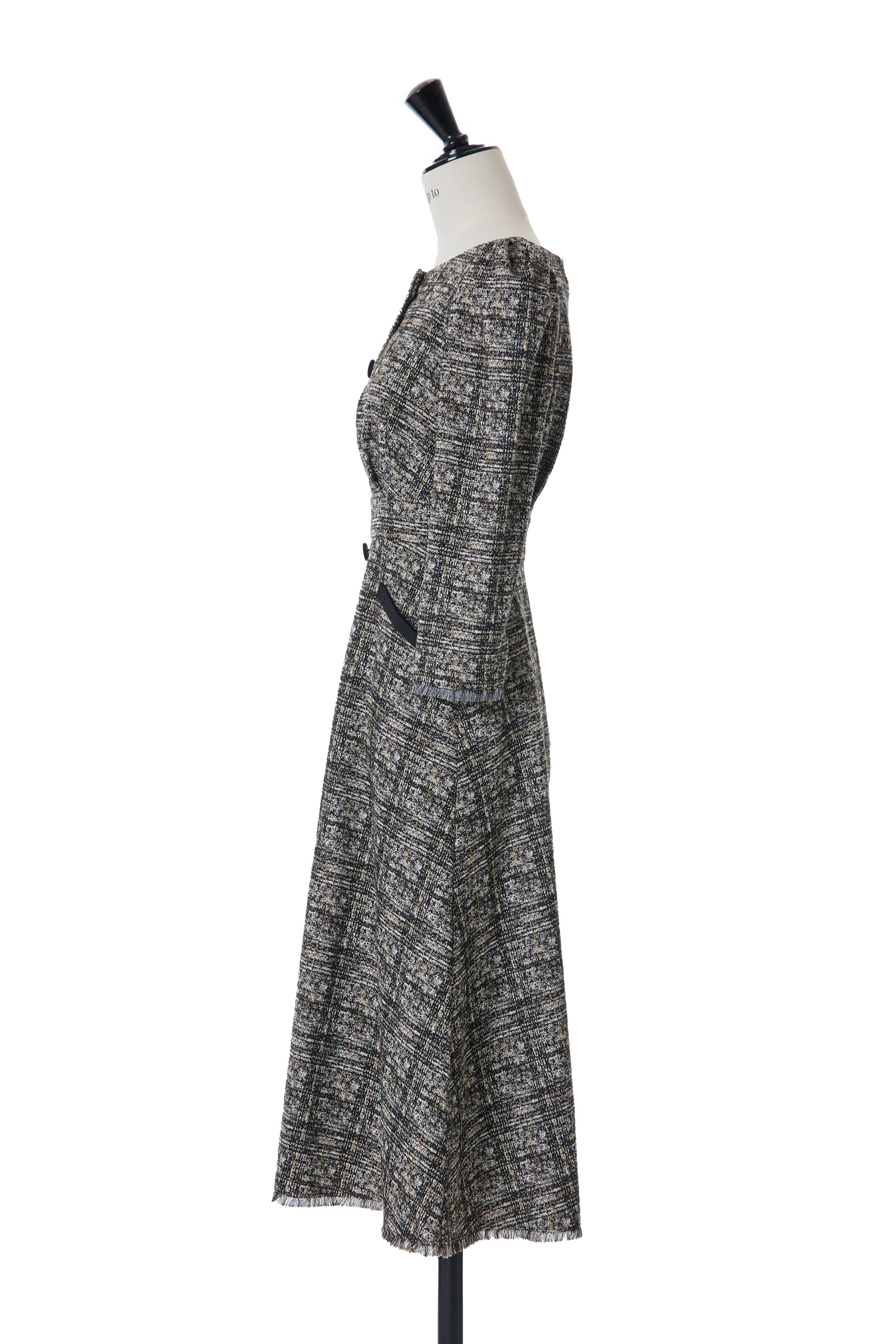 Classic Tweed Midi Dress