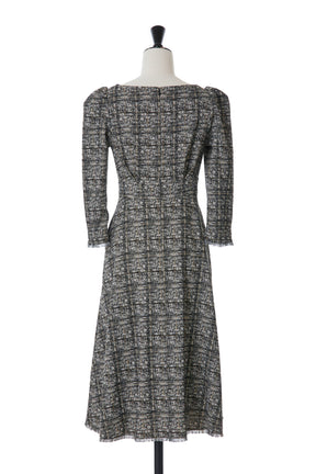 Classic Tweed Midi Dress