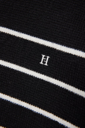 Striped Turtleneck Knit Pullover