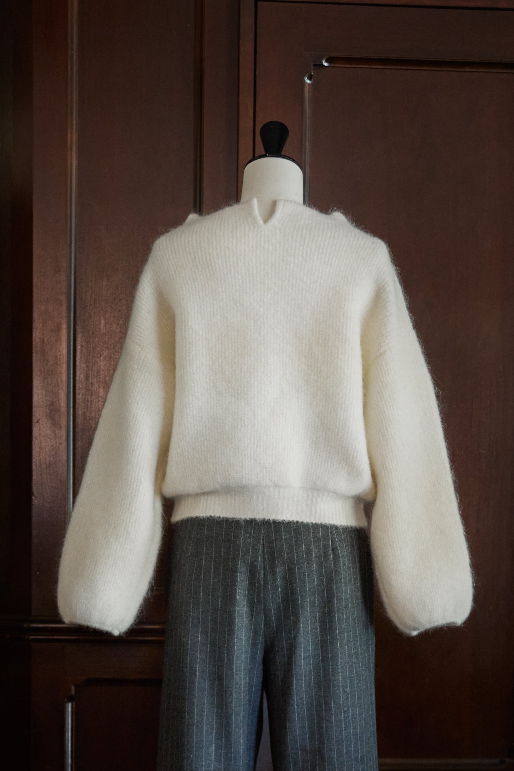 Mohair Blend Knit Pullover