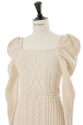 【1月上旬発送】Bambina Cable Knit Dress
