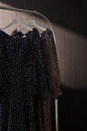 Slit Sleeve Floral Print Dress