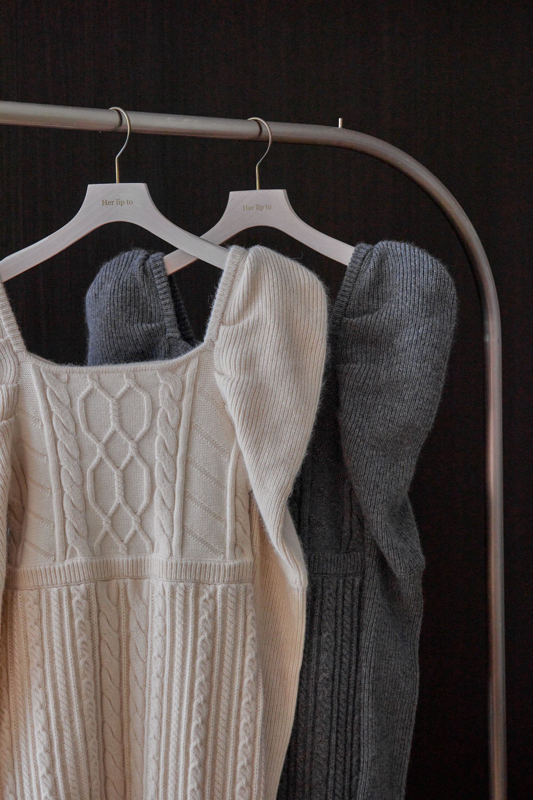 季節感冬herlipto Bambina Cable Knit Dress