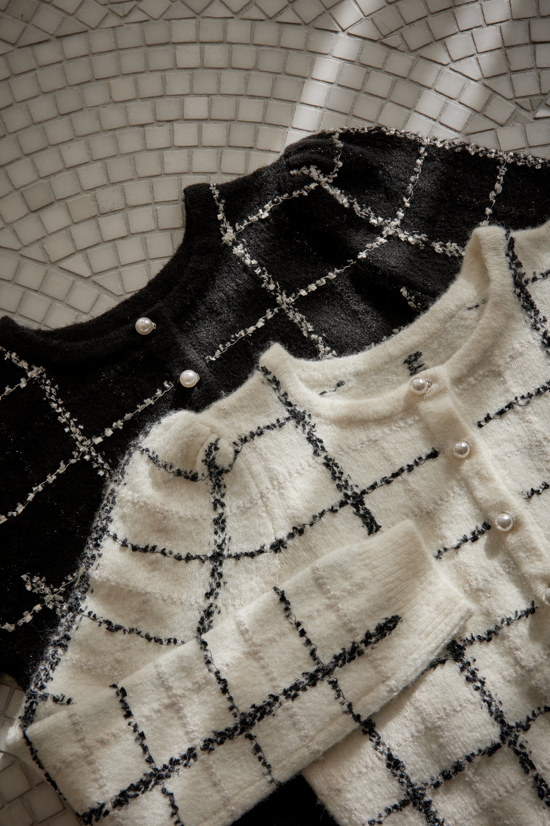 Bouncy Check Knit Pulloverファッション - トップス