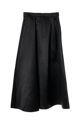 Shine Satin Volume Long Skirt