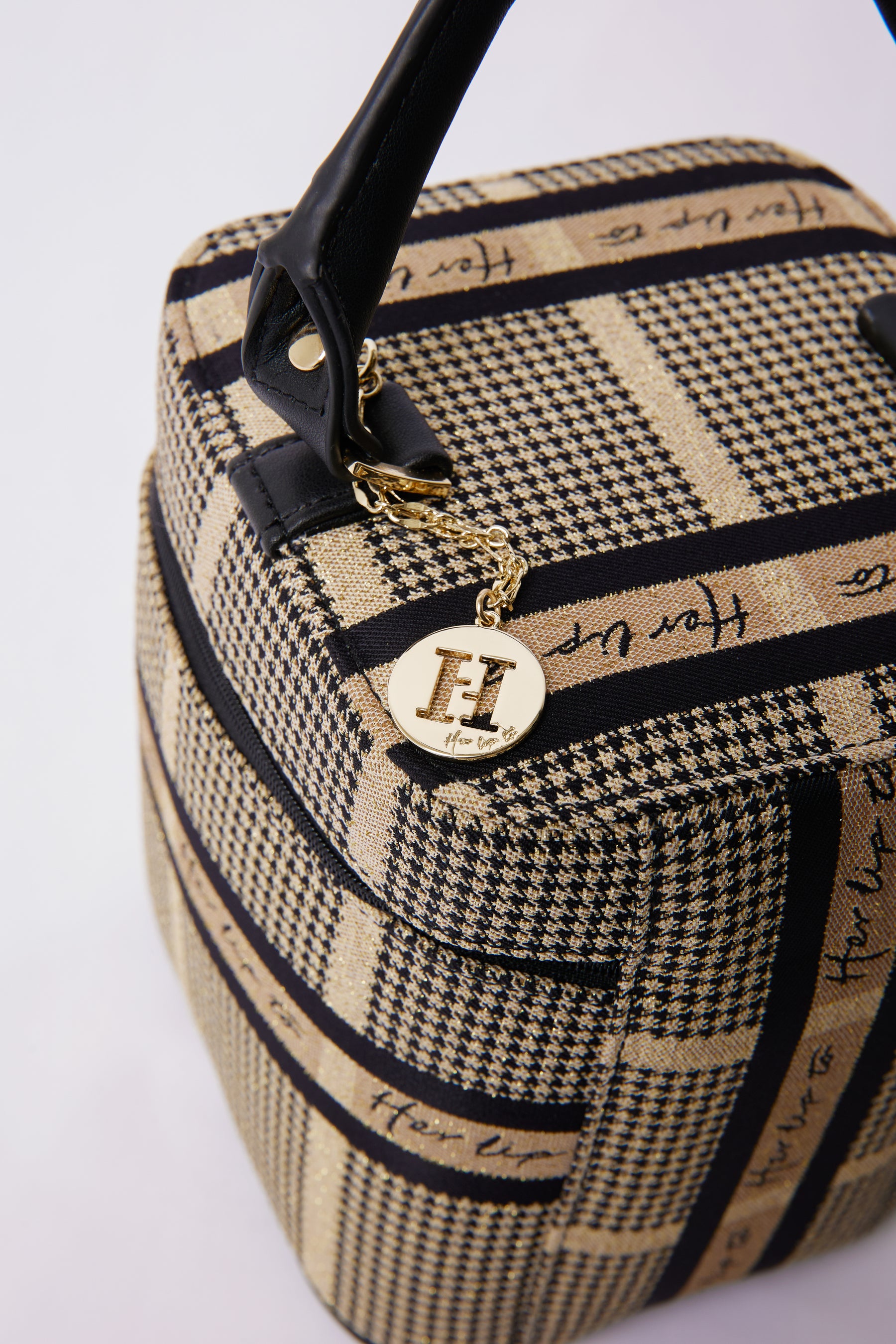 ハーリップトゥバッグHLT Jacquard Vanity Bag Gold