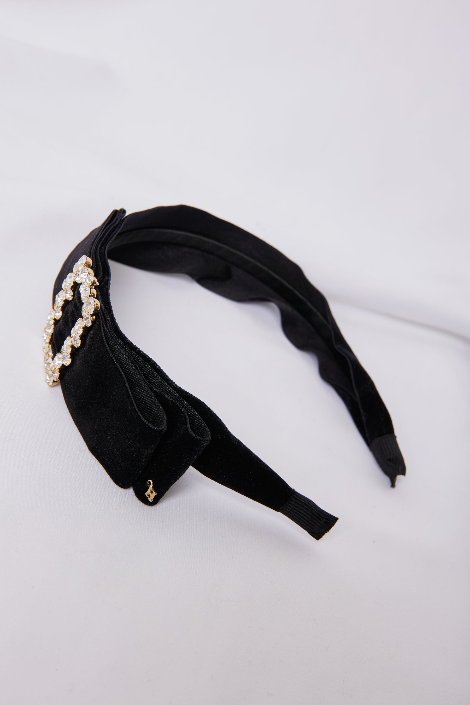 Herlipto Crystal Velour Ribbon Headband - ヘアアクセサリー