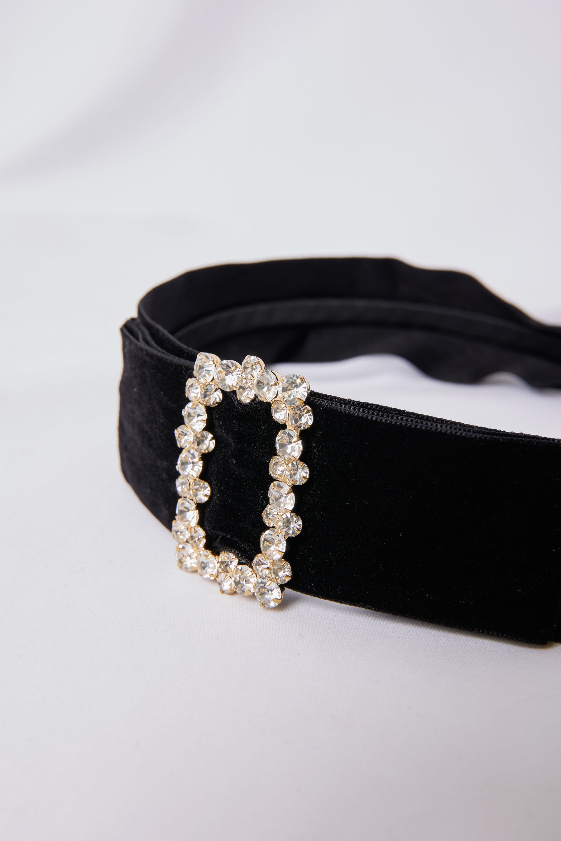 Crystal Velour Ribbon Headband