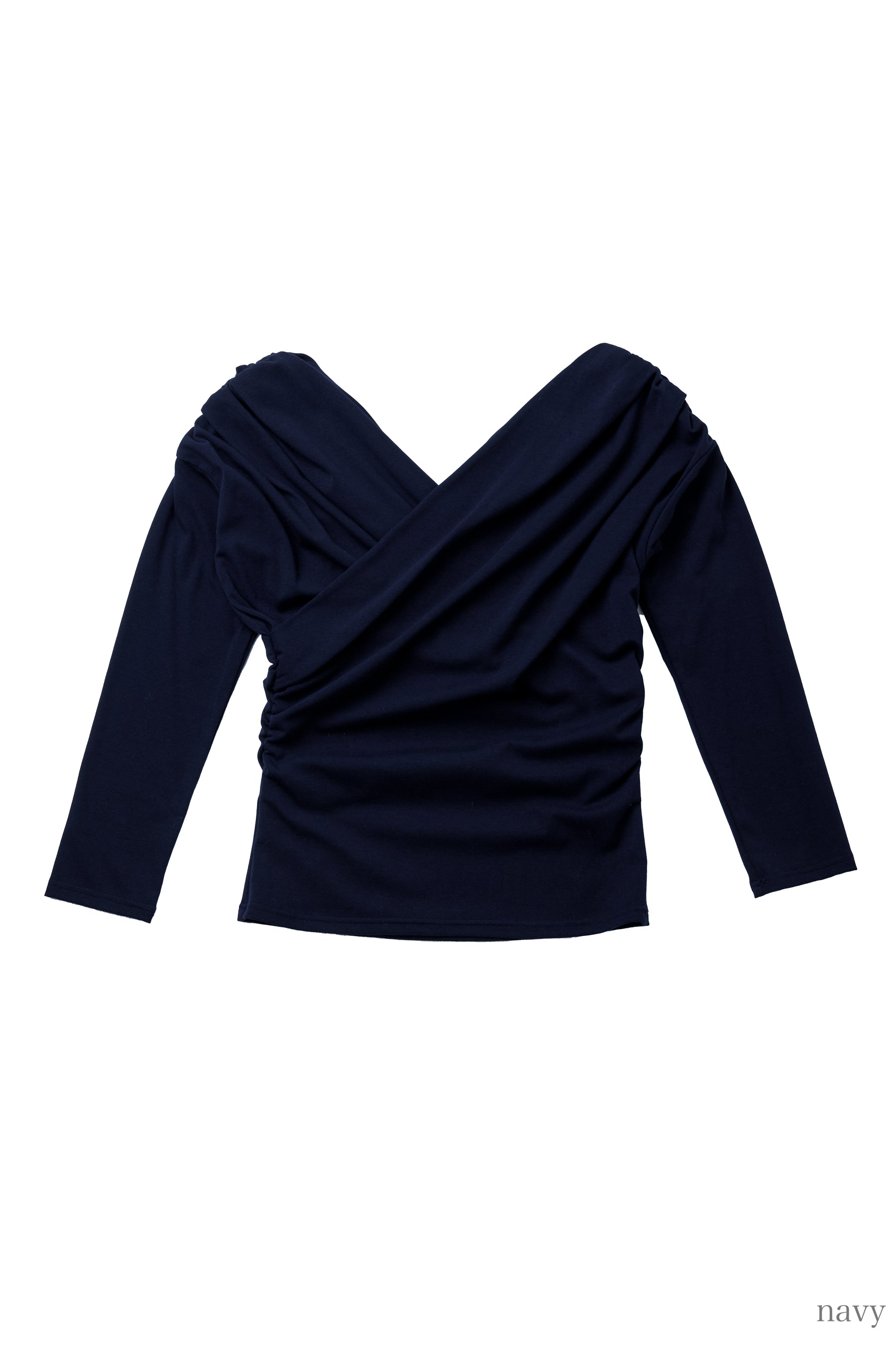 New color] Asymmetric Cotton-blend Jersey Top