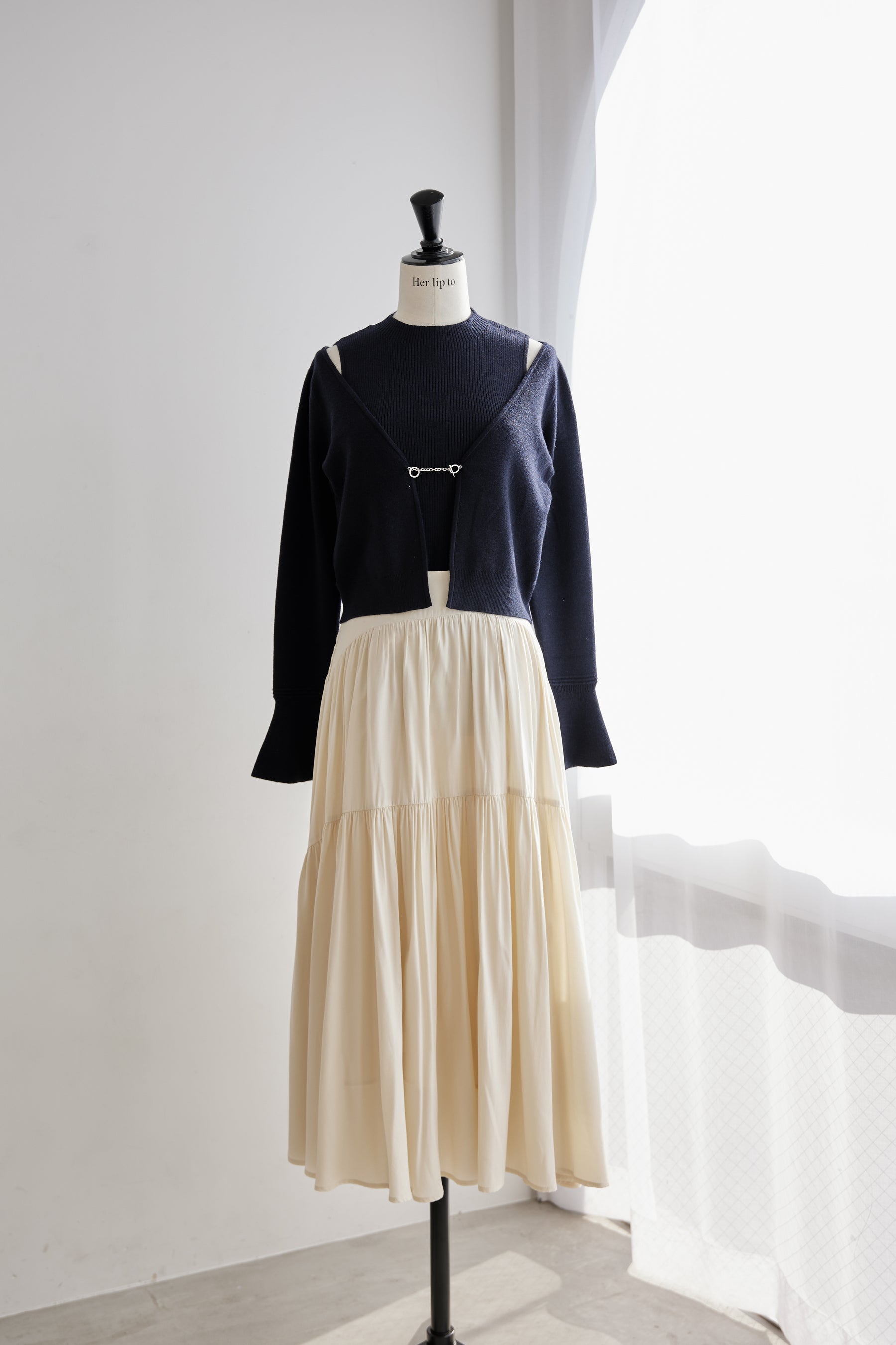 新色】High-Waist Tiered Long Skirt