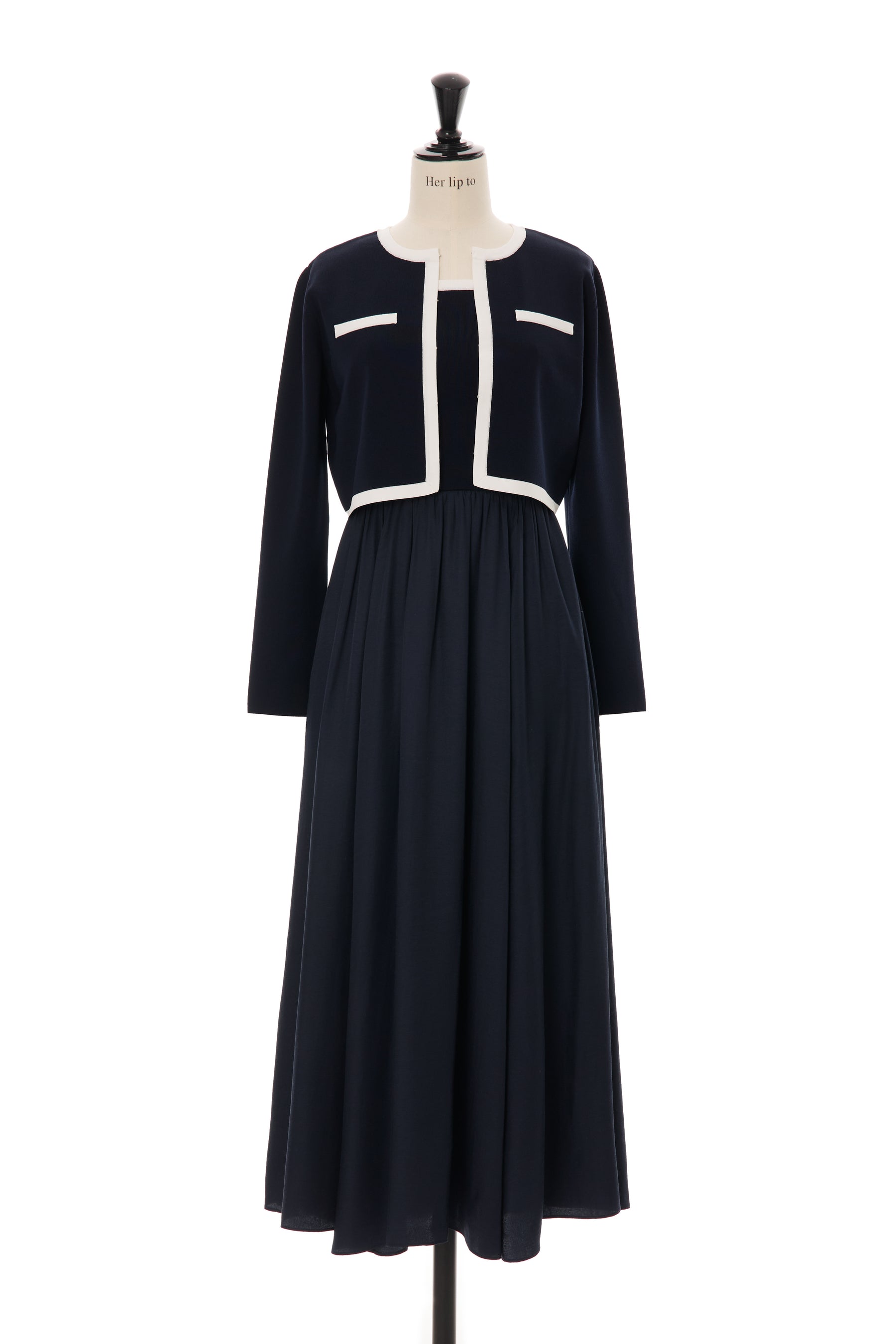 【4月下旬発送】Bicolor Knit Dress Set