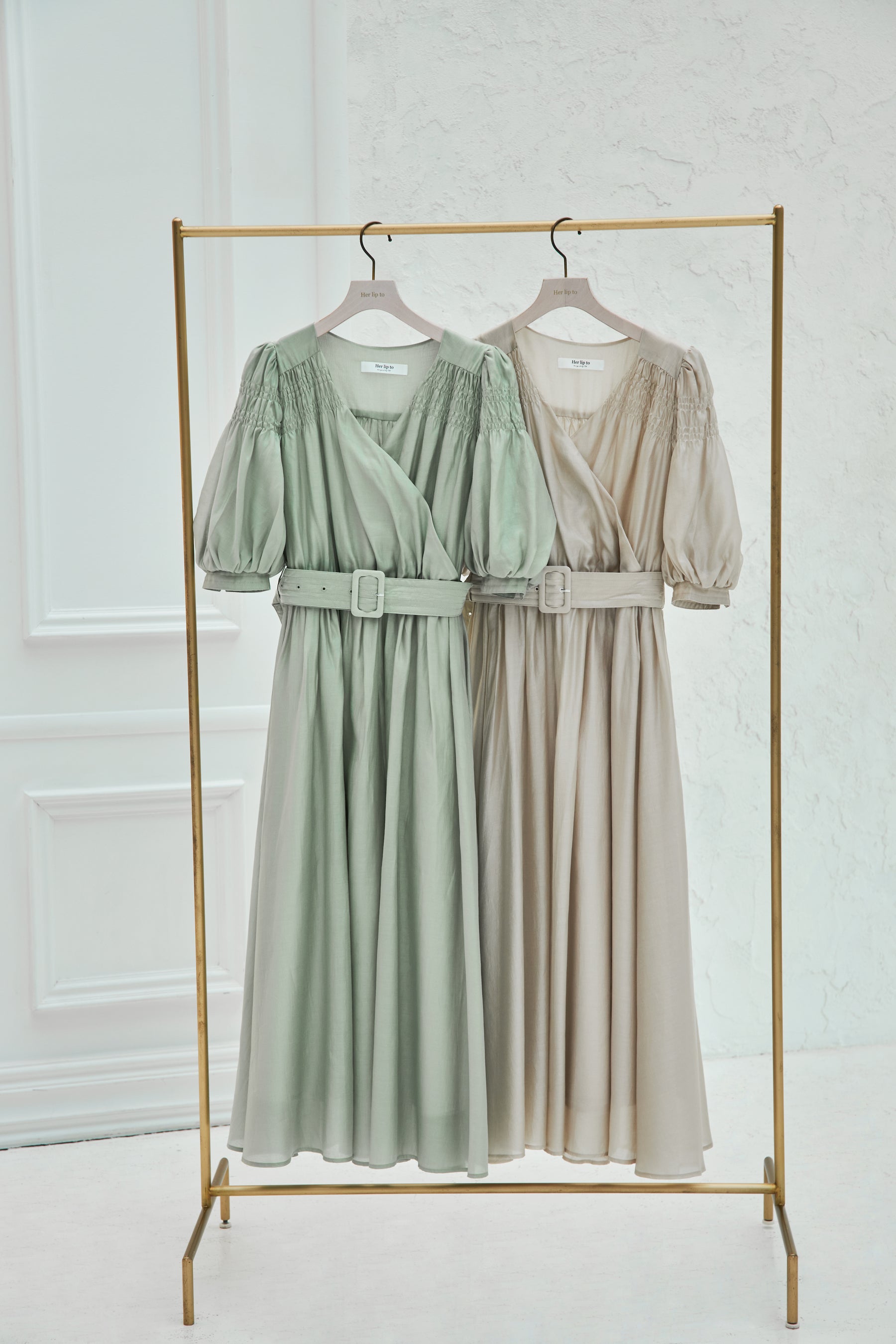 3月中旬発送】【新色】Airy Volume Sleeve Dress