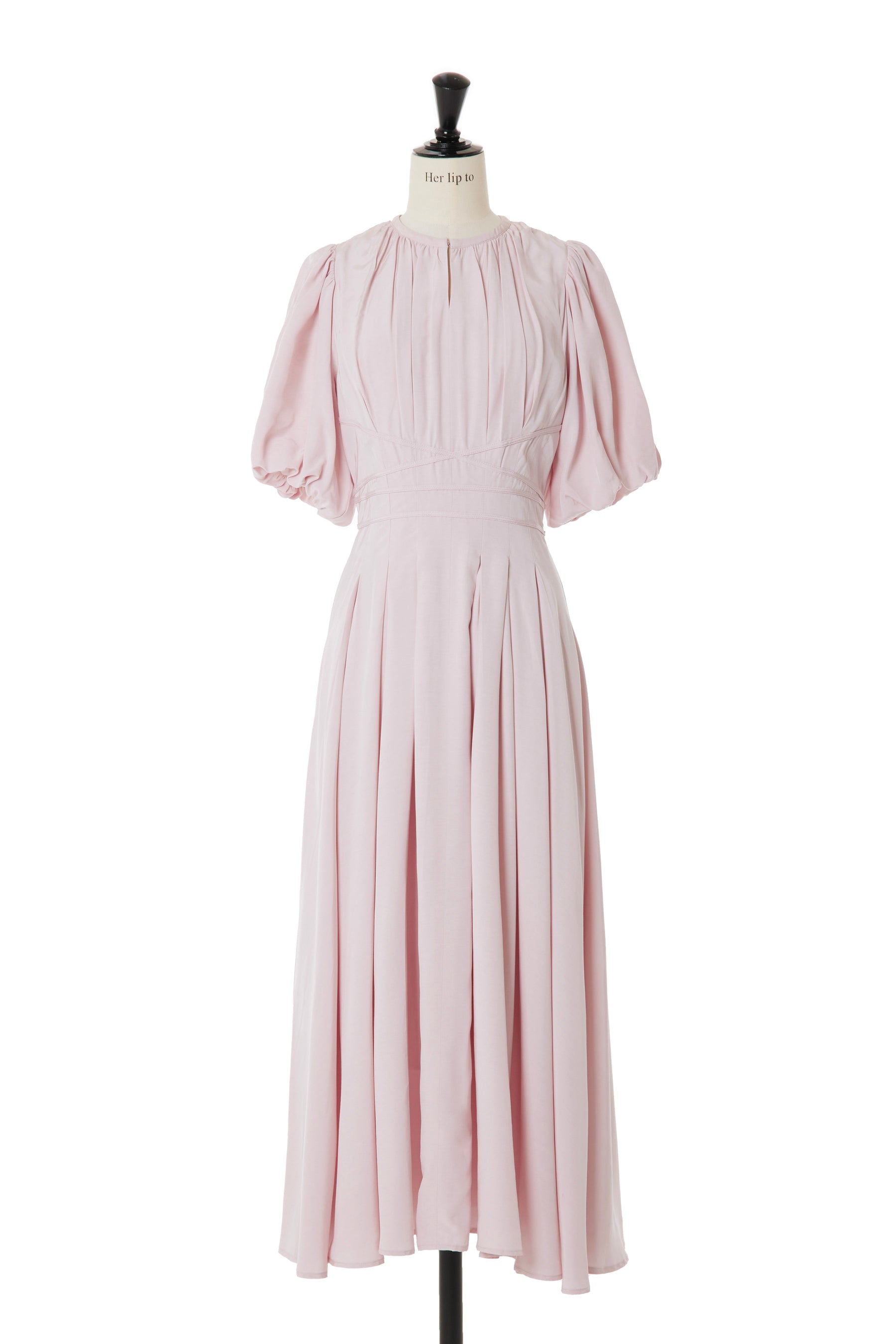 sakura pink】【5月上旬発送】Fountain Lace Up Bow Dress