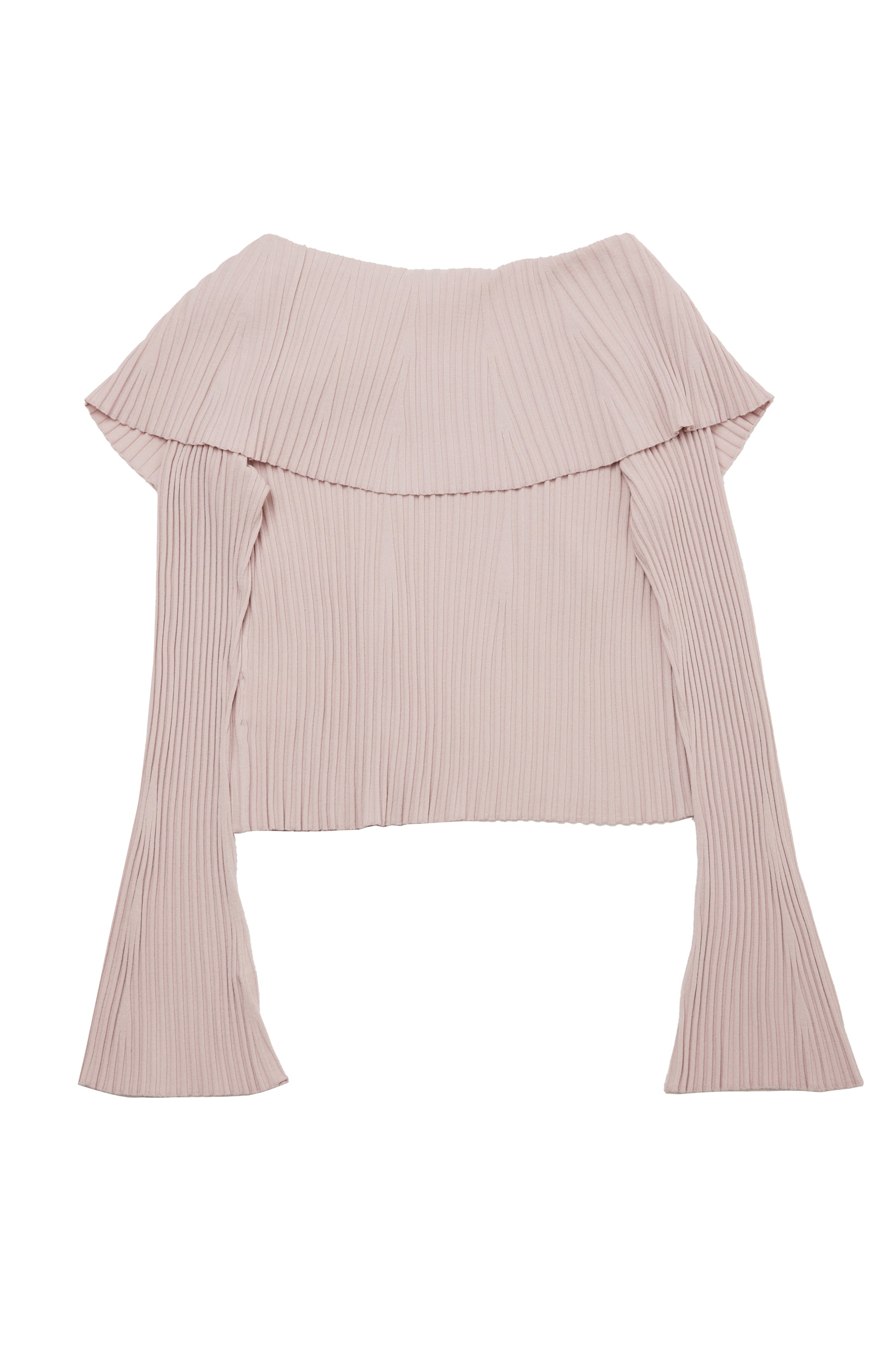[New color] Big Collar Ribbed Knit Top