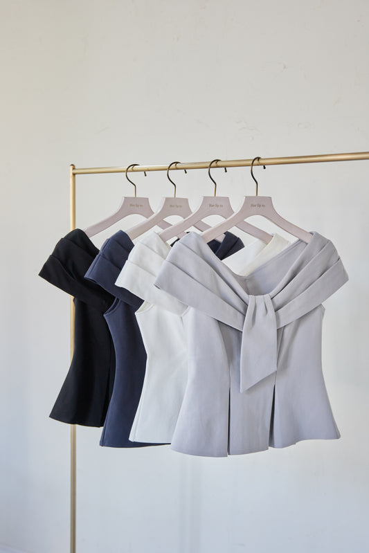 [New color] Lily Shawl Peplum Top