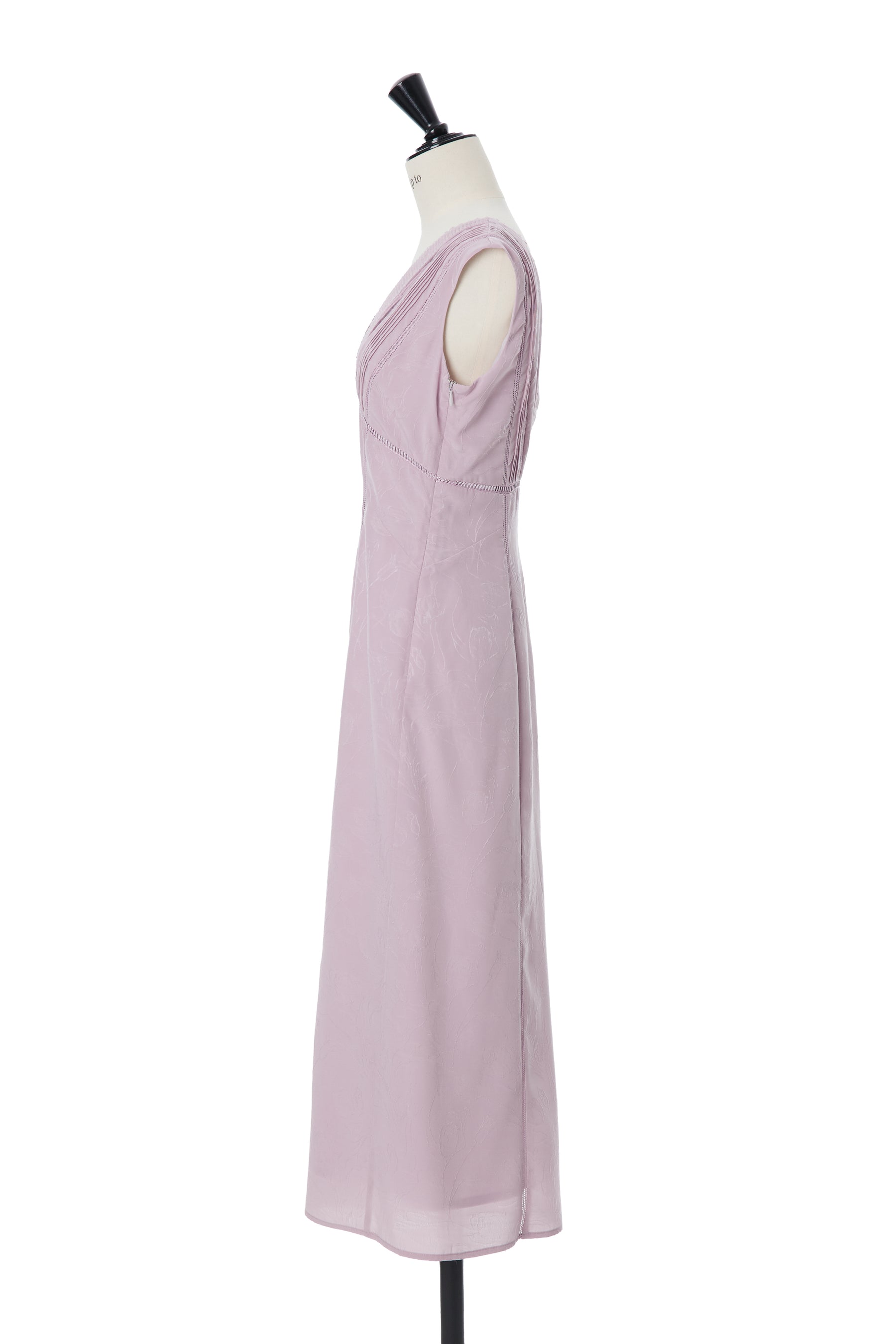 Lace Trimmed Jacquard Dress