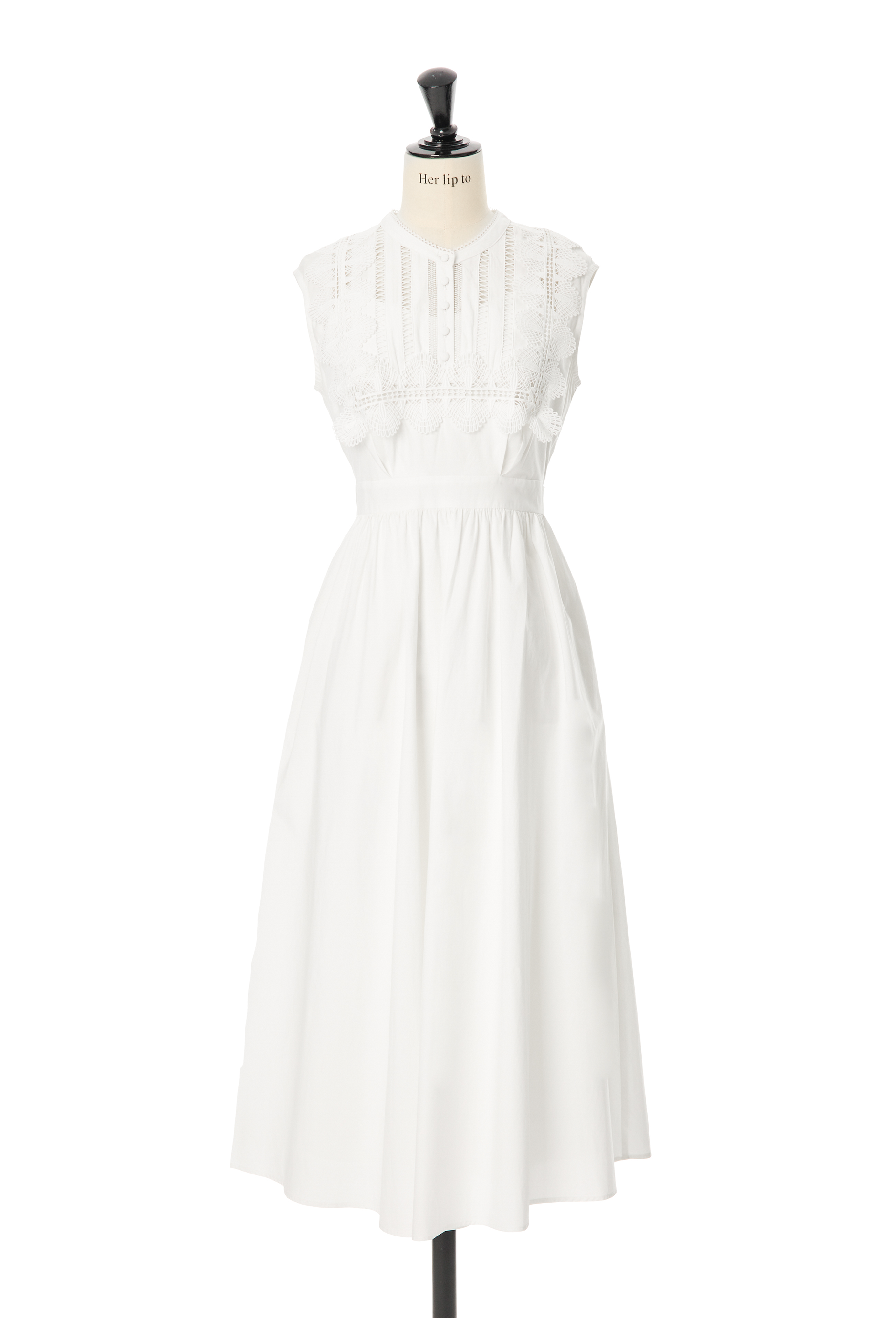 New color] Grace Cotton-Blend Long Dress