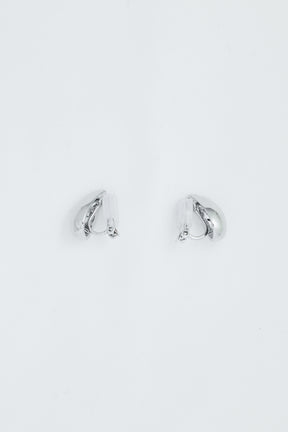 Silver Drop Clip Earrings