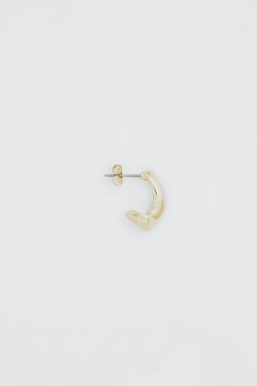 Gold Wave Pierced Earrings