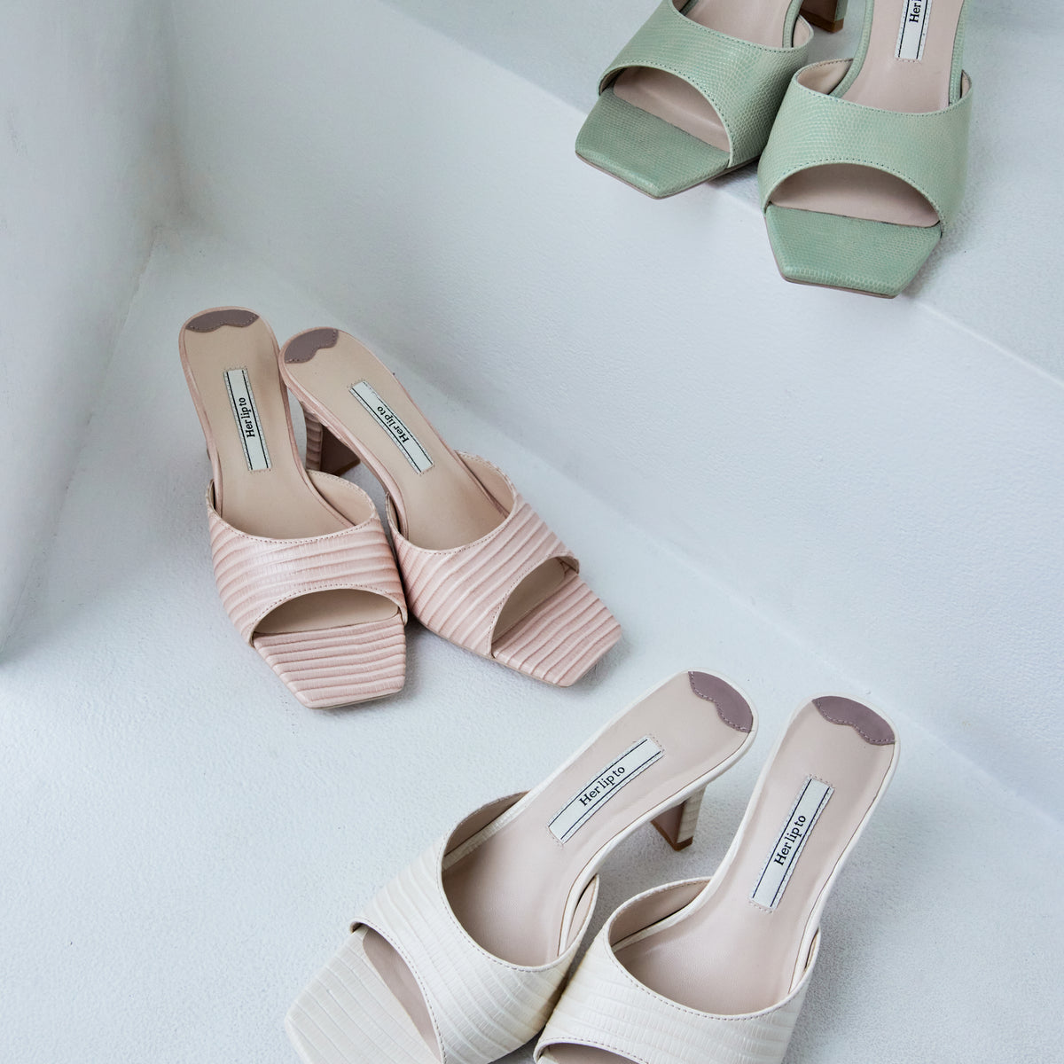 5月上旬発送】Square-Toe Mules