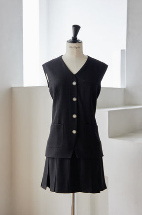 【5月初出貨】Tweed Pleated Mini Dress