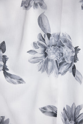 【7月中旬出貨】【pearl white / sky】Sunflower-Printed Midi Dress