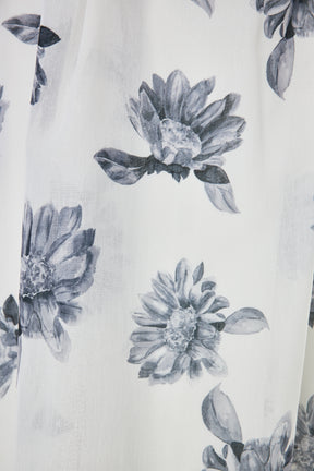 【新色】Sunflower-Printed Midi Dress