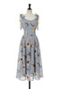 [New color] Sunflower-Printed Midi Dress