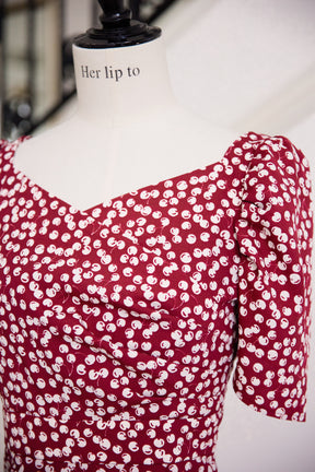 [New Color] Cherry Pattern Cache-Coeur One-Piece
